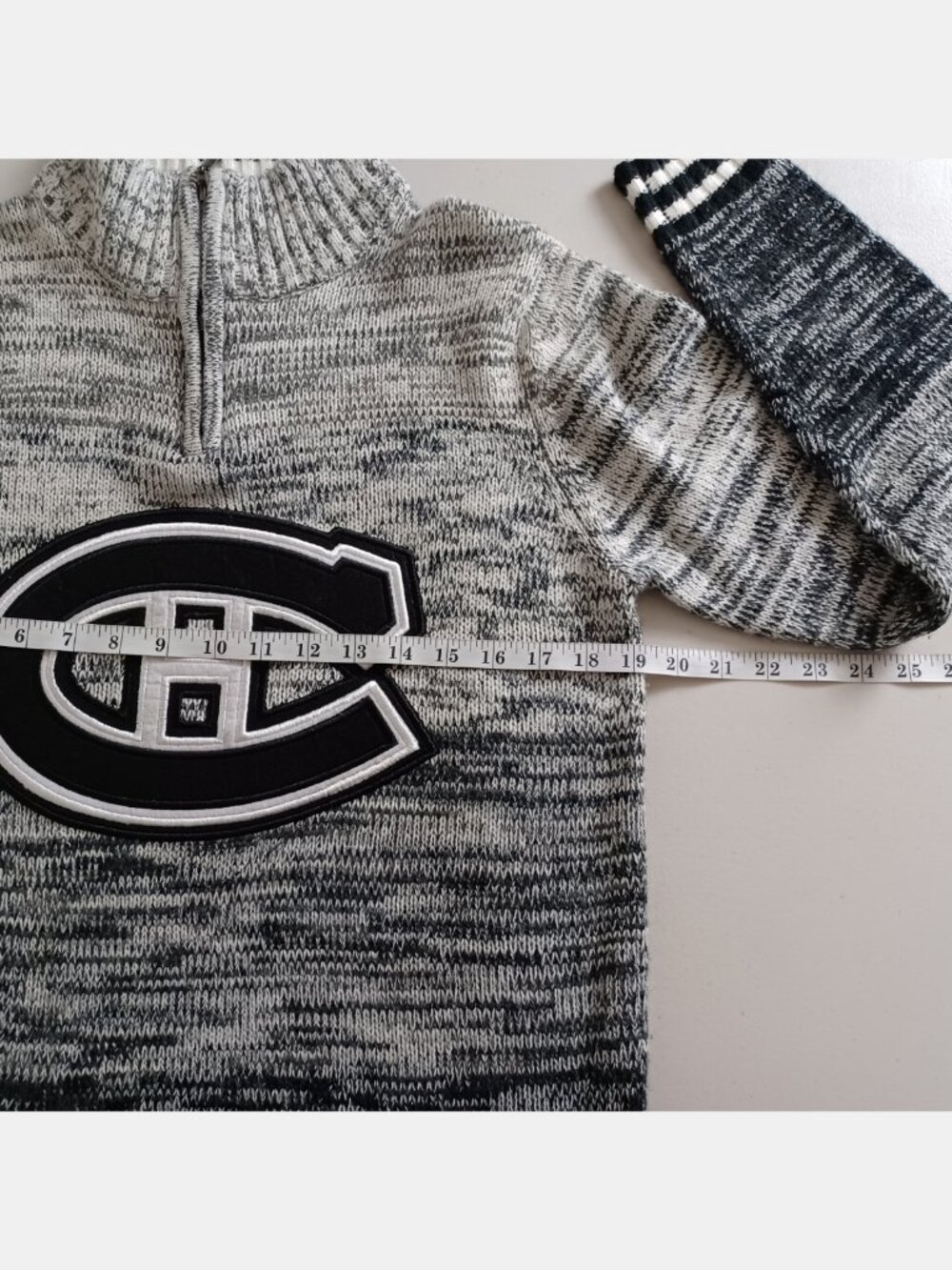 NHL by ILANCO Montreal Canadiens Quarter Zip Knit Sweater - Picture 12 of 16